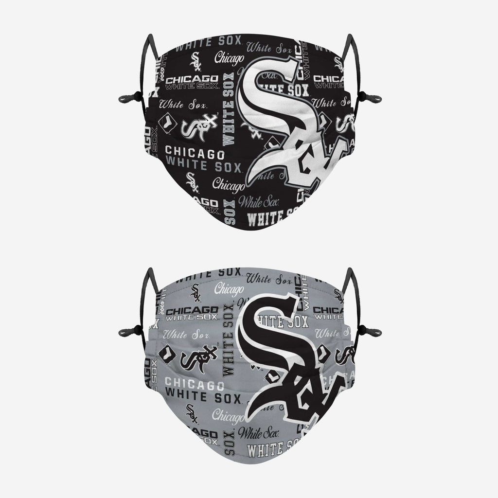 Chicago White Sox Logo Rush Adjustable 2 Pack Face Cover FOCO - FOCO.com