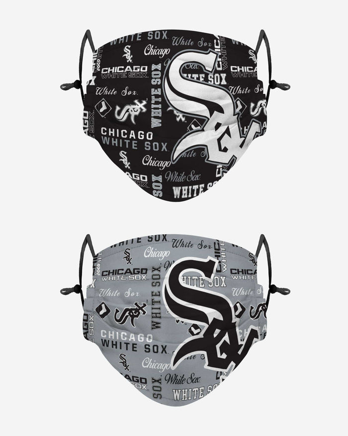 Chicago White Sox Logo Rush Adjustable 2 Pack Face Cover FOCO - FOCO.com