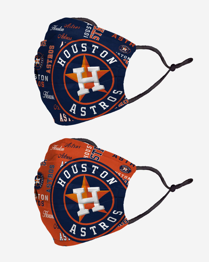 Houston Astros Logo Rush Adjustable 2 Pack Face Cover FOCO - FOCO.com