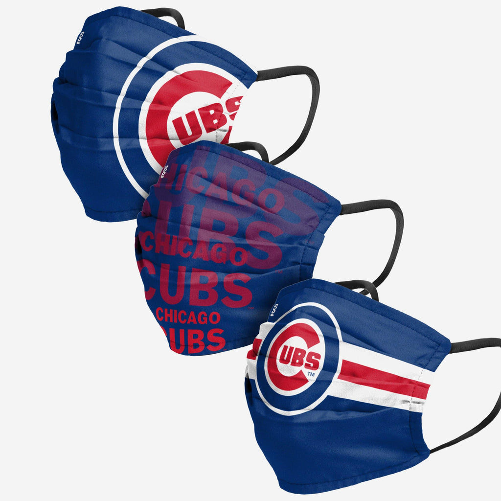 Chicago Cubs Matchday 3 Pack Face Cover FOCO - FOCO.com