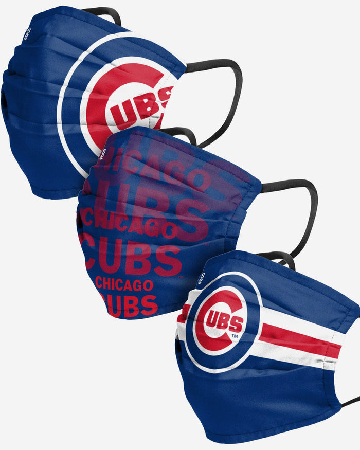 Chicago Cubs Matchday 3 Pack Face Cover FOCO - FOCO.com