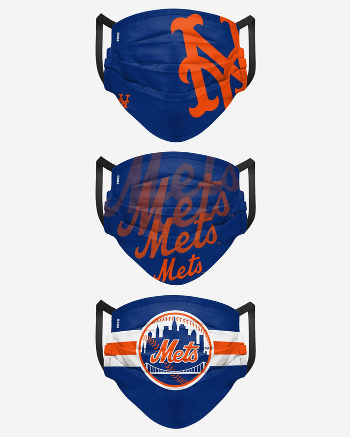 New York Mets Matchday 3 Pack Face Cover FOCO - FOCO.com