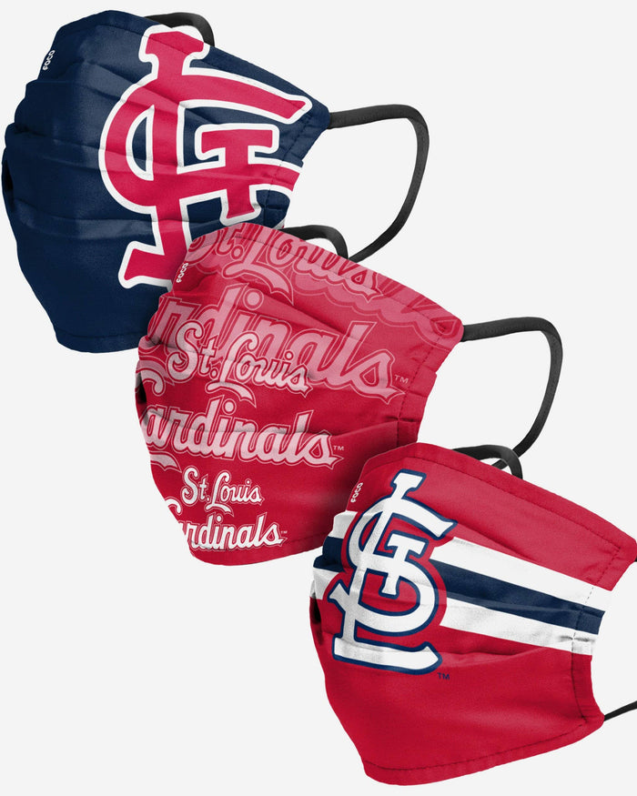 St Louis Cardinals Matchday 3 Pack Face Cover FOCO - FOCO.com