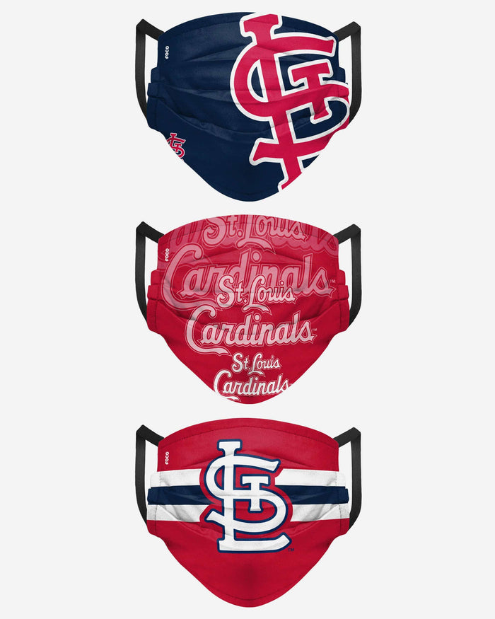 St Louis Cardinals Matchday 3 Pack Face Cover FOCO - FOCO.com