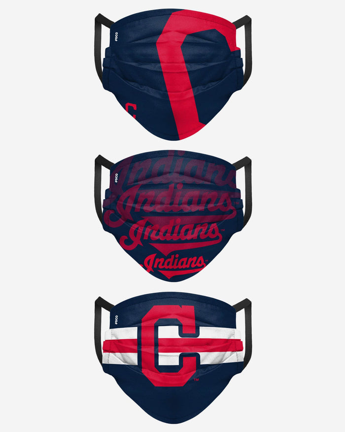 Cleveland Guardians Matchday 3 Pack Face Cover FOCO - FOCO.com
