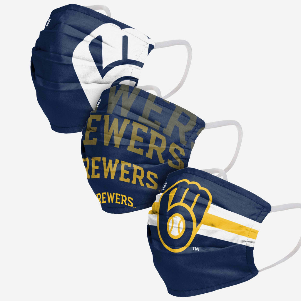 Milwaukee Brewers Matchday 3 Pack Face Cover FOCO - FOCO.com