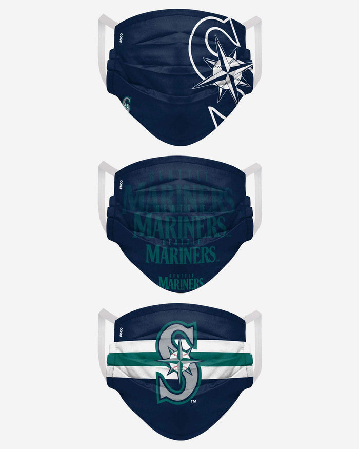 Seattle Mariners Matchday 3 Pack Face Cover FOCO - FOCO.com