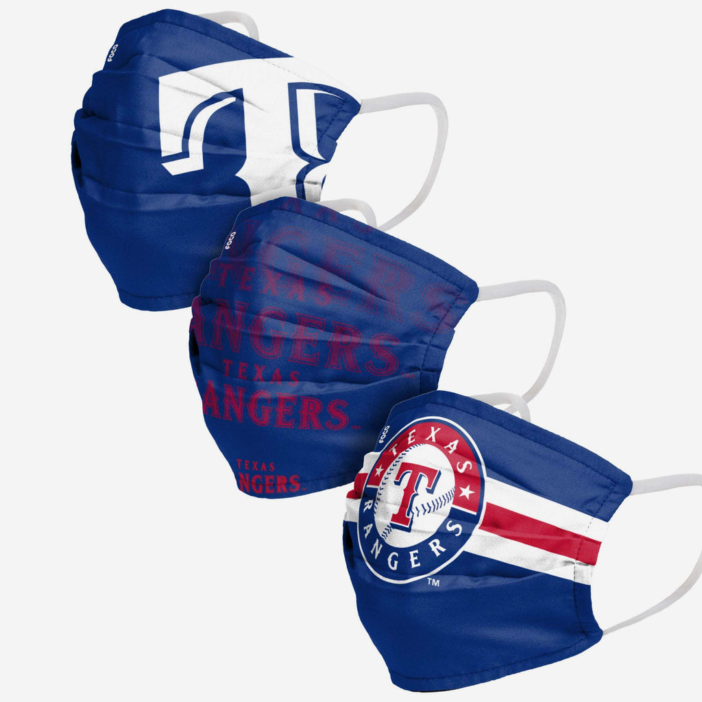 Texas Rangers Matchday 3 Pack Face Cover FOCO - FOCO.com