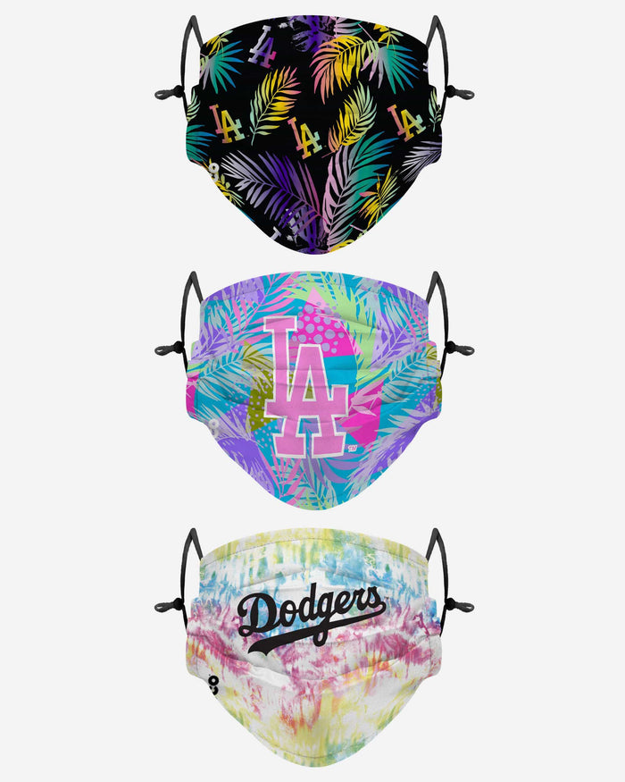 Los Angeles Dodgers Neon Floral 3 Pack Face Cover FOCO - FOCO.com