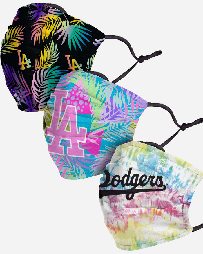 Los Angeles Dodgers Neon Floral 3 Pack Face Cover FOCO - FOCO.com