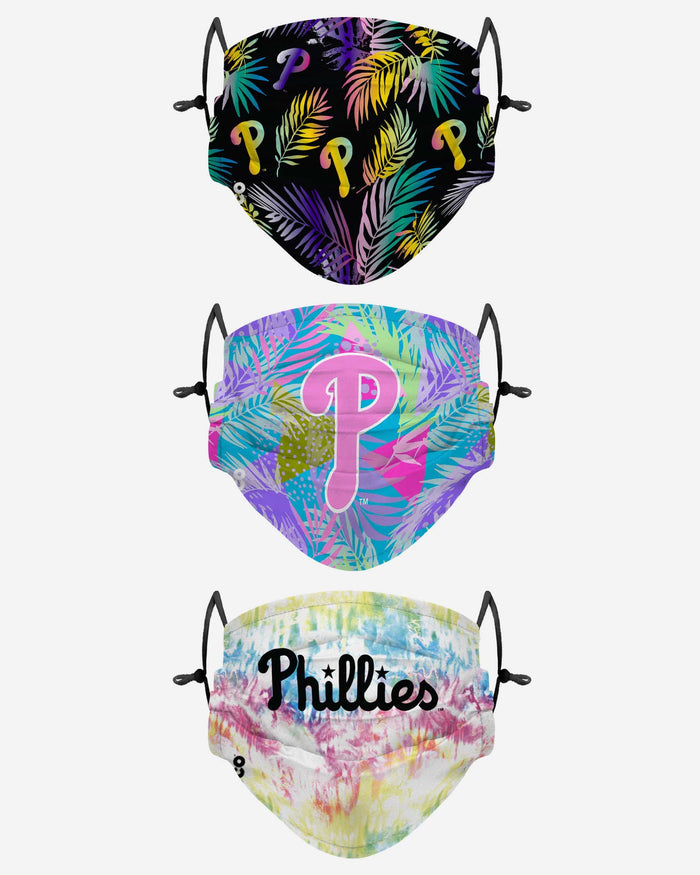 Philadelphia Phillies Neon Floral 3 Pack Face Cover FOCO - FOCO.com