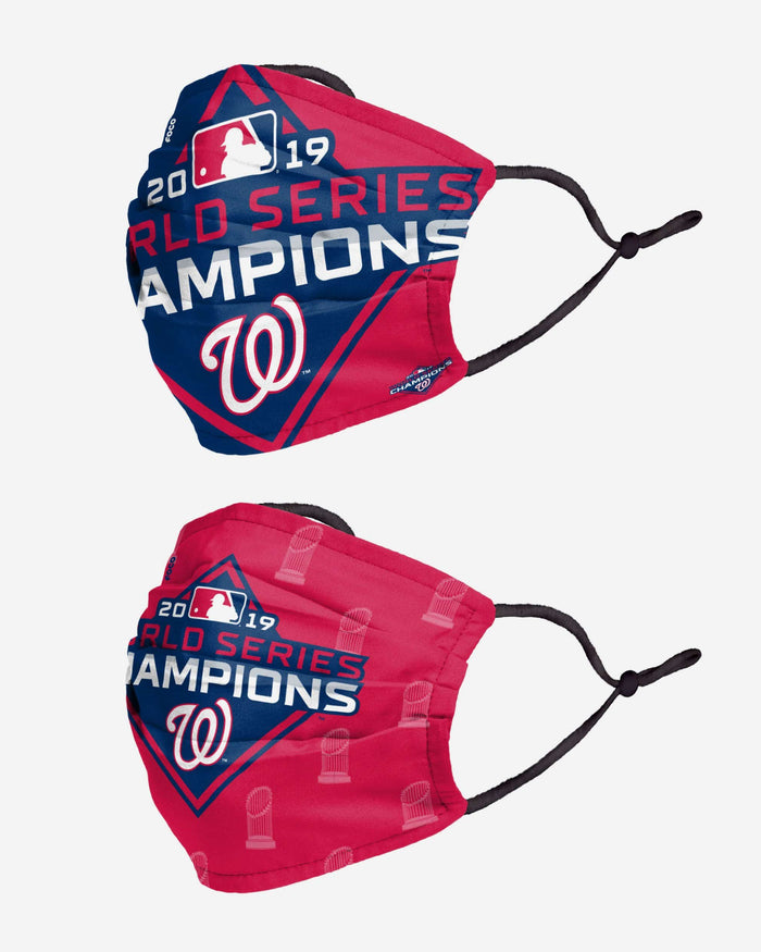 Washington Nationals Thematic Champions Adjustable 2 Pack Face Cover FOCO - FOCO.com