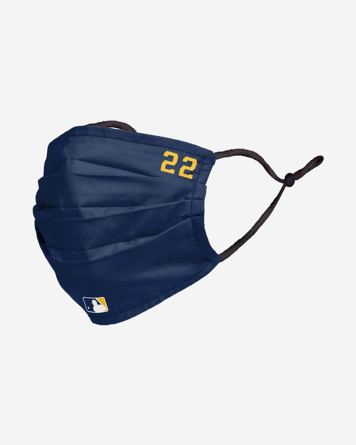 Christian Yelich Milwaukee Brewers On-Field Gameday Adjustable Face Cover FOCO - FOCO.com