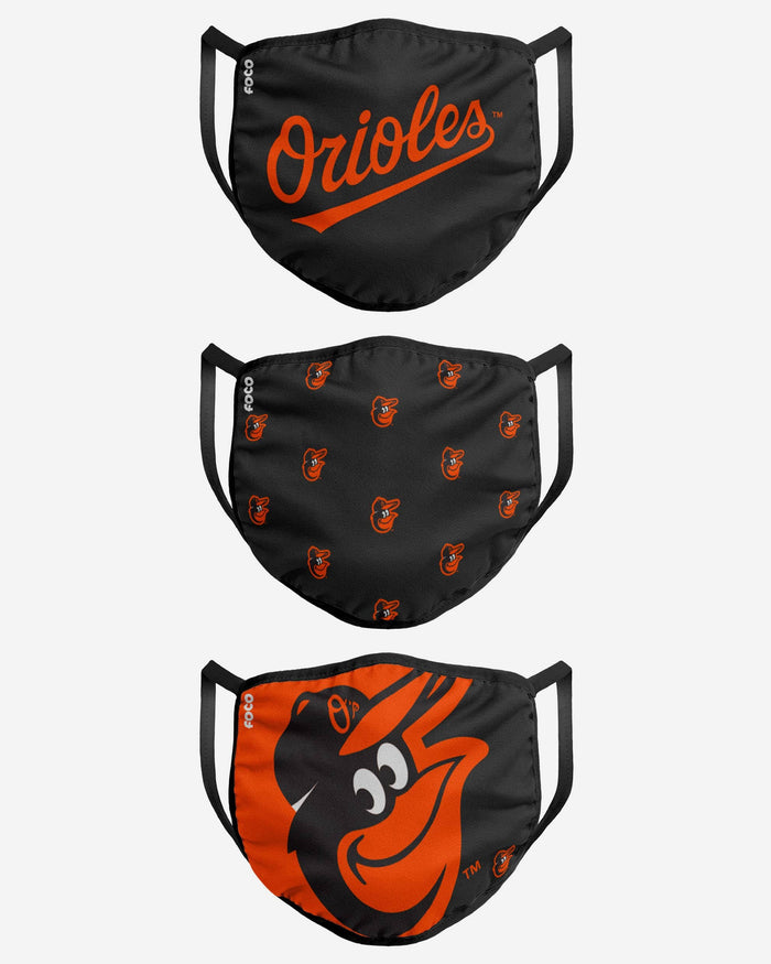 Baltimore Orioles 3 Pack Face Cover FOCO - FOCO.com
