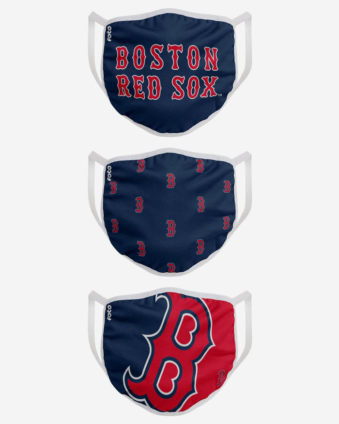 Boston Red Sox 3 Pack Face Cover FOCO - FOCO.com