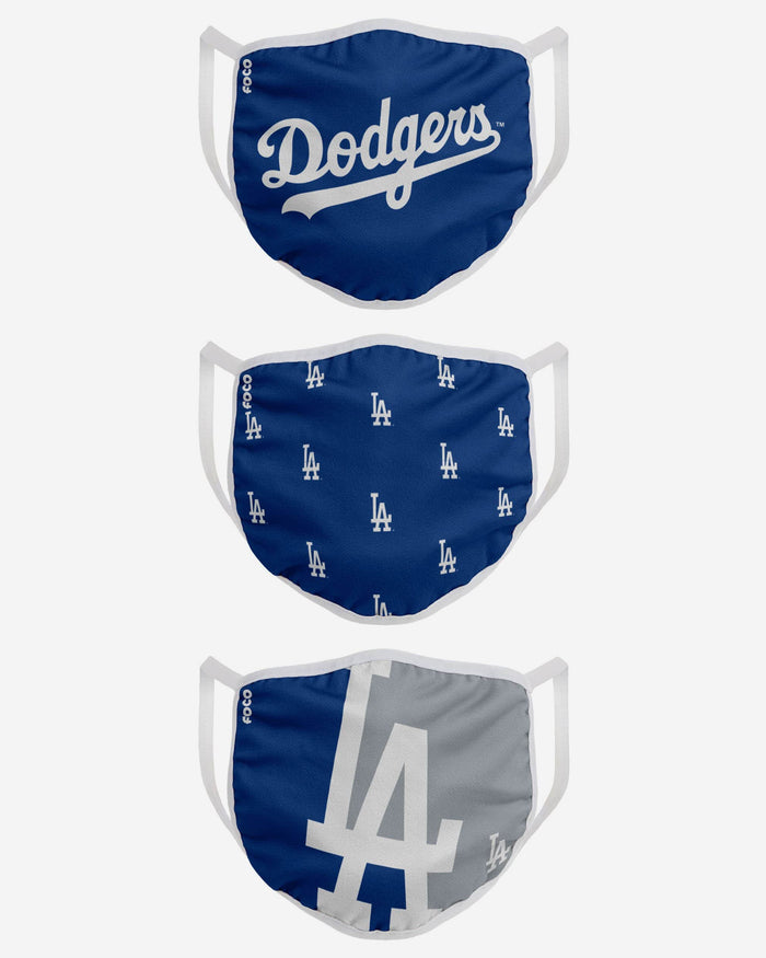 Los Angeles Dodgers 3 Pack Face Cover FOCO - FOCO.com