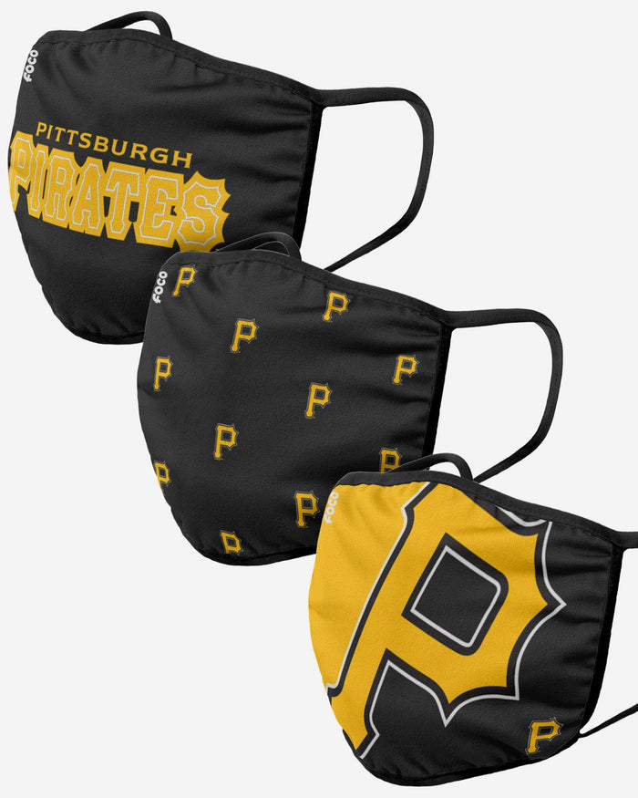Pittsburgh Pirates 3 Pack Face Cover FOCO Adult - FOCO.com