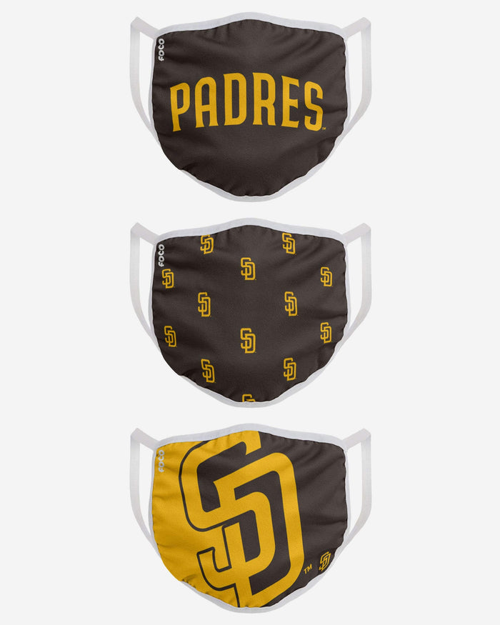 San Diego Padres 3 Pack Face Cover FOCO - FOCO.com