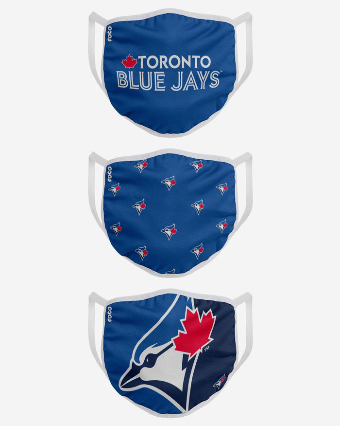 Toronto Blue Jays 3 Pack Face Cover FOCO - FOCO.com