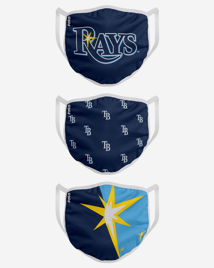 Tampa Bay Rays 3 Pack Face Cover FOCO - FOCO.com