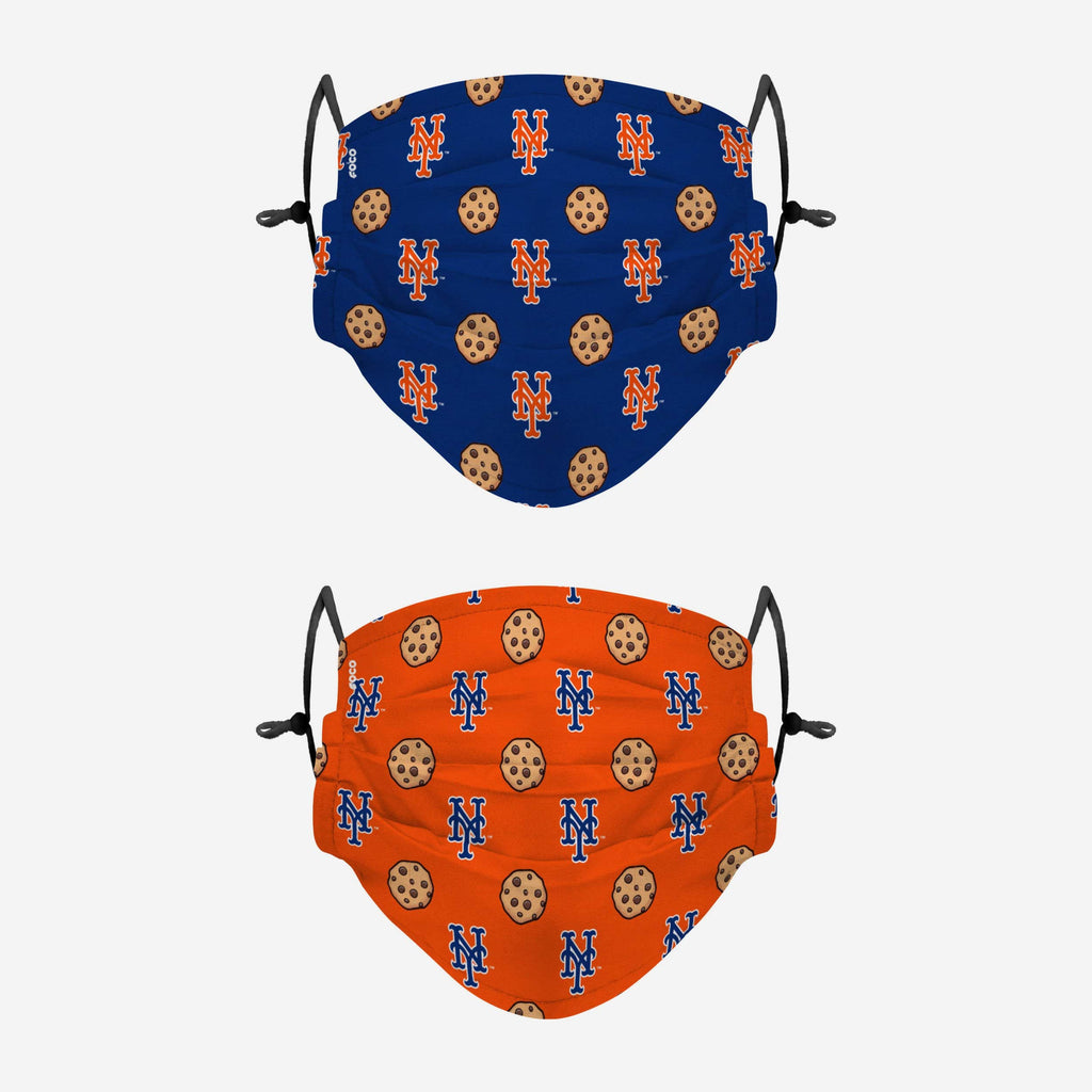 New York Mets Repeat Cookie 2 Pack Face Cover FOCO - FOCO.com