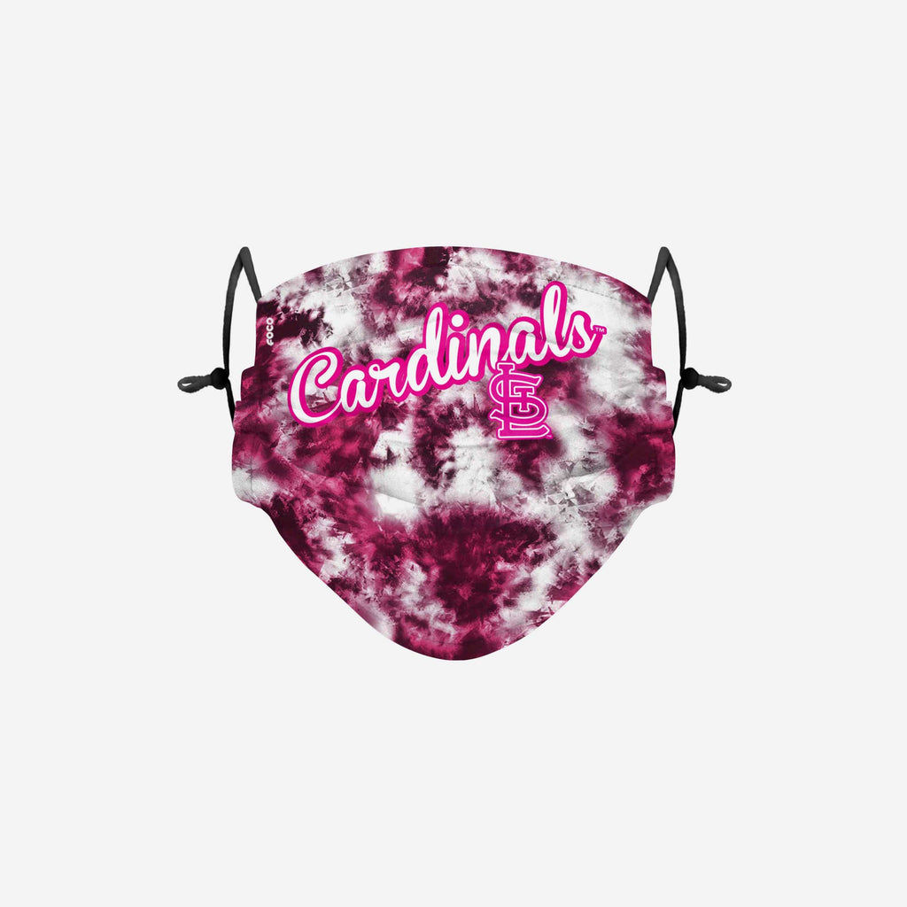 St Louis Cardinals Pink Tie-Dye Adjustable Face Cover FOCO - FOCO.com