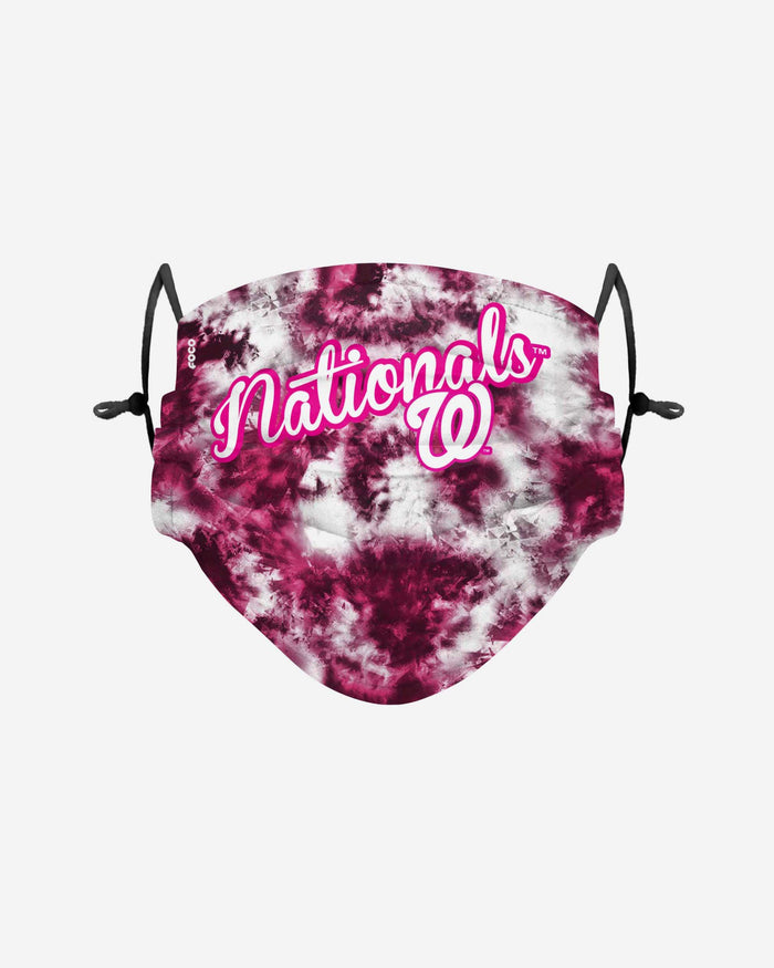Washington Nationals Pink Tie-Dye Adjustable Face Cover FOCO - FOCO.com