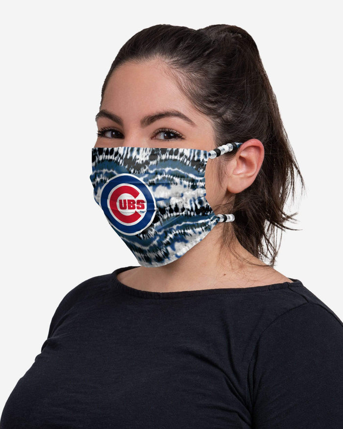 Chicago Cubs Tie-Dye Beaded Tie-Back Face Cover FOCO - FOCO.com