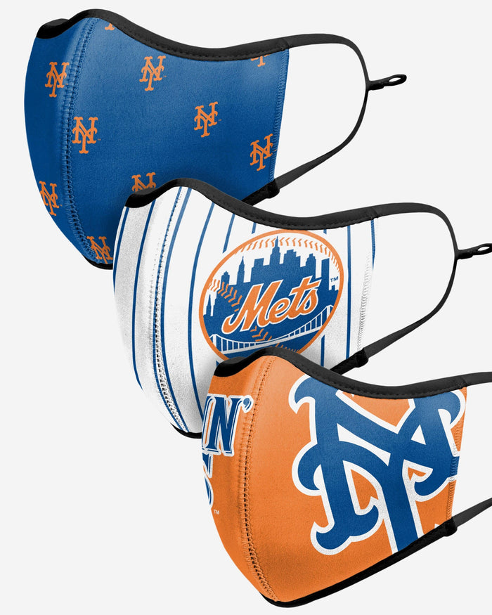 New York Mets Thematic Sport 3 Pack Face Cover FOCO - FOCO.com