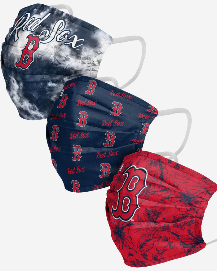 Boston Red Sox Womens Matchday 3 Pack Face Cover FOCO - FOCO.com