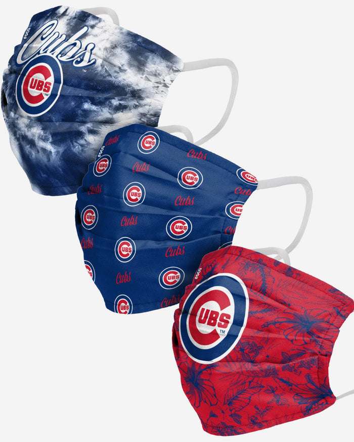 Chicago Cubs Womens Matchday 3 Pack Face Cover FOCO - FOCO.com