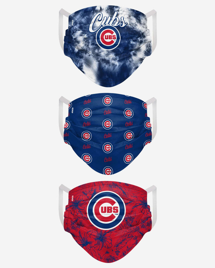 Chicago Cubs Womens Matchday 3 Pack Face Cover FOCO - FOCO.com