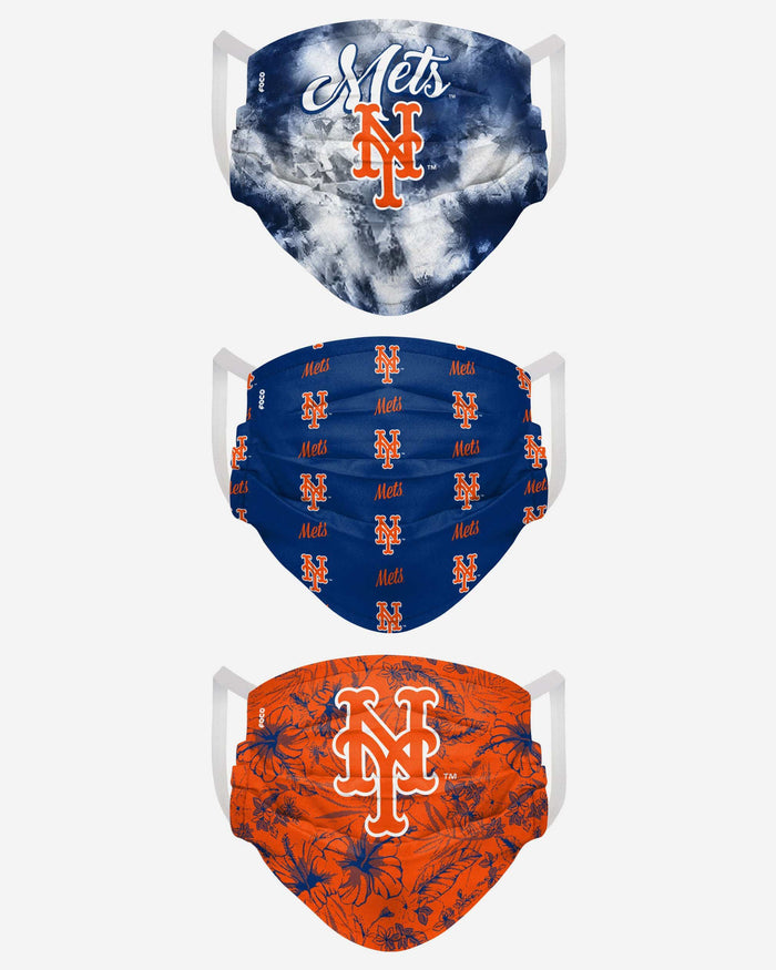 New York Mets Womens Matchday 3 Pack Face Cover FOCO - FOCO.com