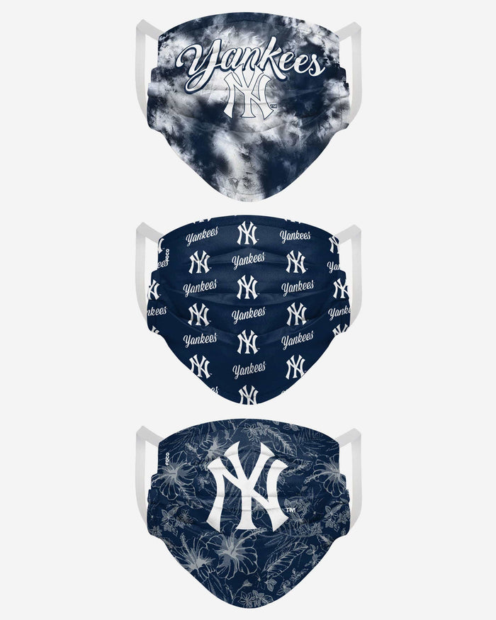 New York Yankees Womens Matchday 3 Pack Face Cover FOCO - FOCO.com