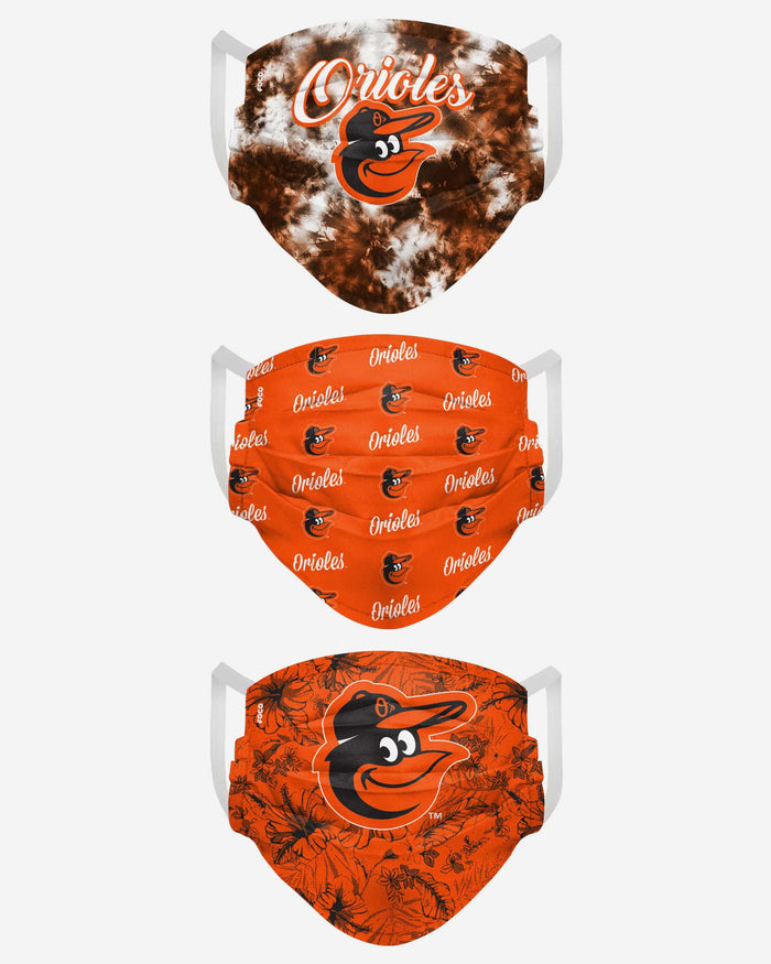 Baltimore Orioles Womens Matchday 3 Pack Face Cover FOCO - FOCO.com