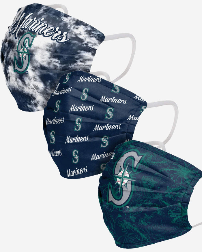 Seattle Mariners Womens Matchday 3 Pack Face Cover FOCO - FOCO.com