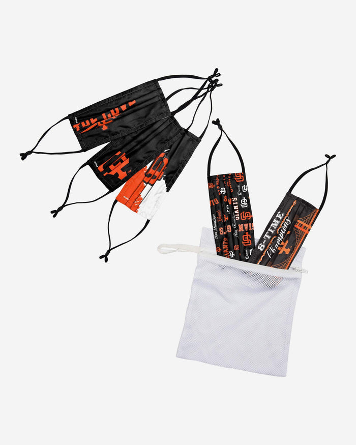 San Francisco Giants Youth Rising Stars Adjustable 5 Pack Face Cover FOCO - FOCO.com