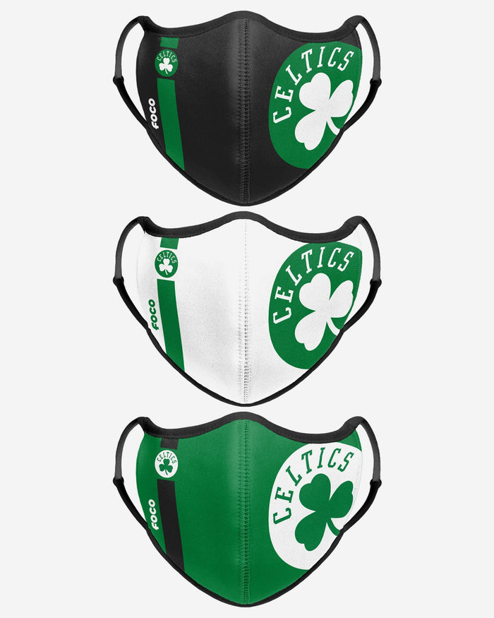 Boston Celtics Sport 3 Pack Face Cover FOCO - FOCO.com