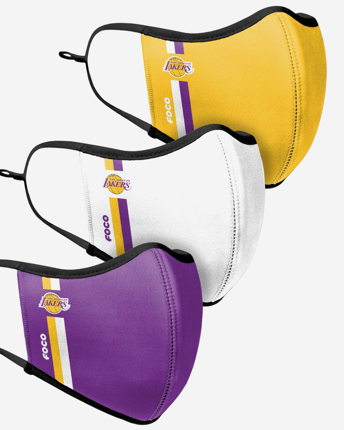 Los Angeles Lakers Sport 3 Pack Face Cover FOCO - FOCO.com