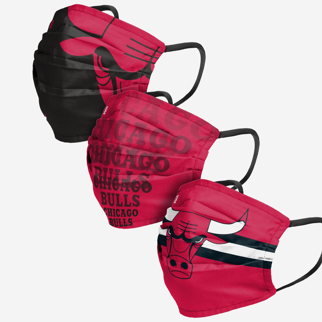 Chicago Bulls Matchday 3 Pack Face Cover FOCO - FOCO.com