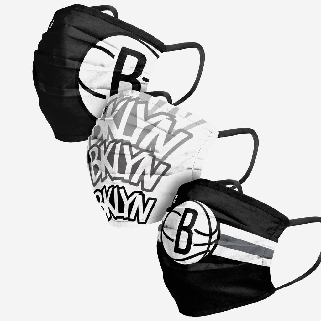 Brooklyn Nets Matchday 3 Pack Face Cover FOCO - FOCO.com