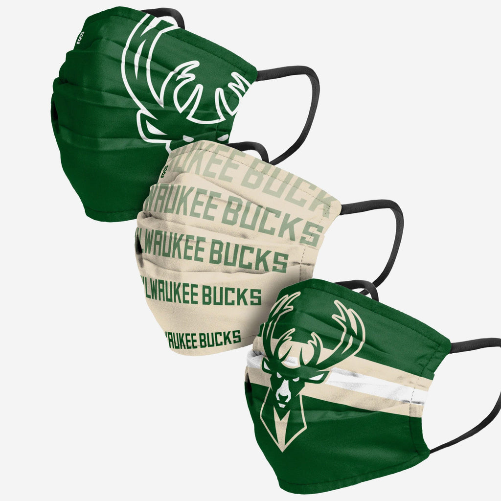 Milwaukee Bucks Matchday 3 Pack Face Cover FOCO - FOCO.com