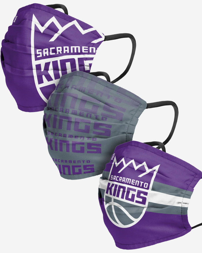 Sacramento Kings Matchday 3 Pack Face Cover FOCO - FOCO.com