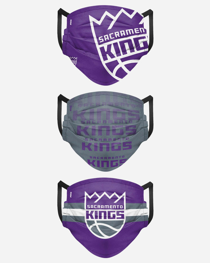 Sacramento Kings Matchday 3 Pack Face Cover FOCO - FOCO.com