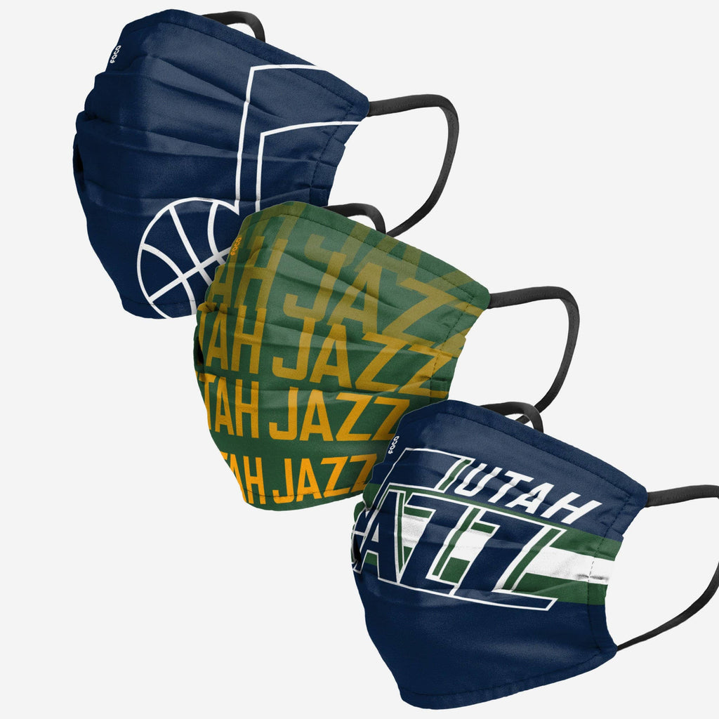 Utah Jazz Matchday 3 Pack Face Cover FOCO - FOCO.com