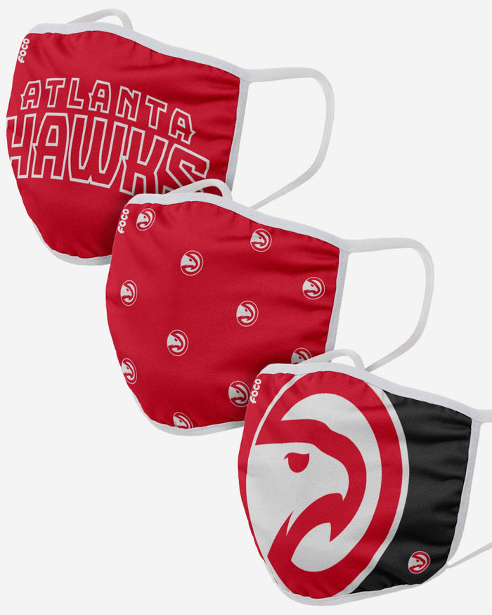 Atlanta Hawks 3 Pack Face Cover FOCO Adult - FOCO.com