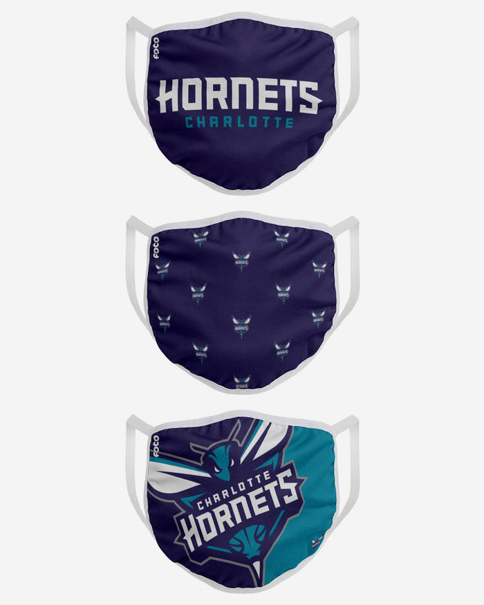 Charlotte Hornets 3 Pack Face Cover FOCO - FOCO.com