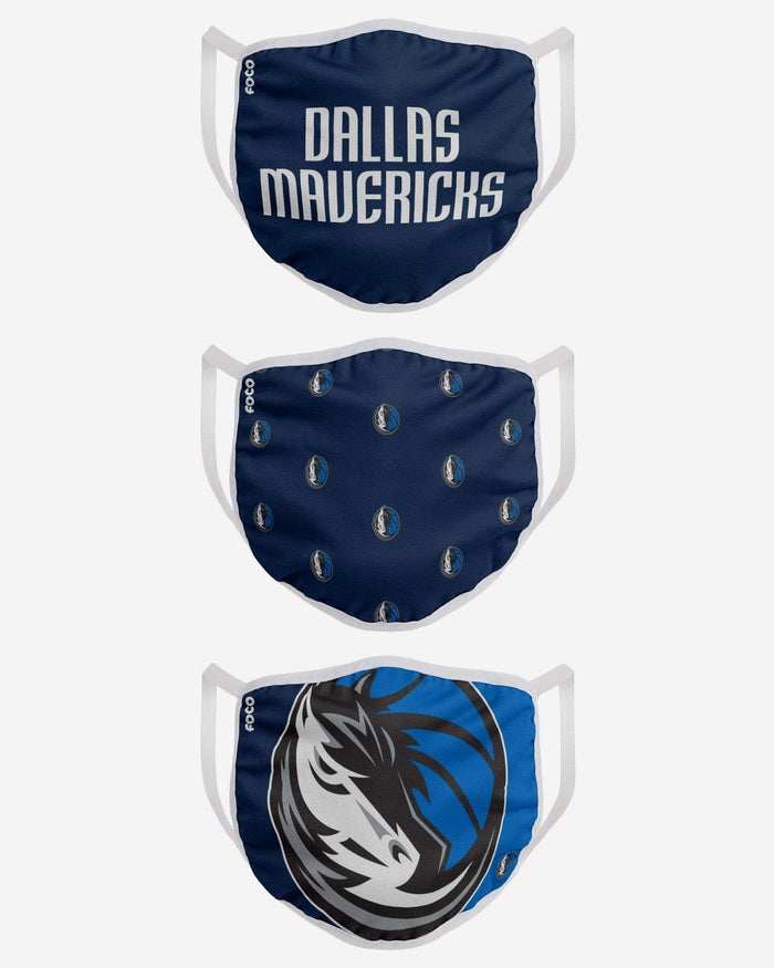 Dallas Mavericks 3 Pack Face Cover FOCO - FOCO.com