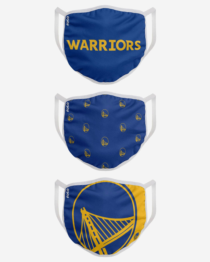 Golden State Warriors 3 Pack Face Cover FOCO - FOCO.com