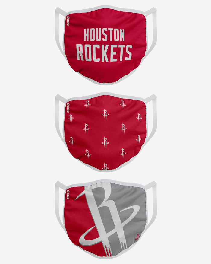 Houston Rockets 3 Pack Face Cover FOCO - FOCO.com